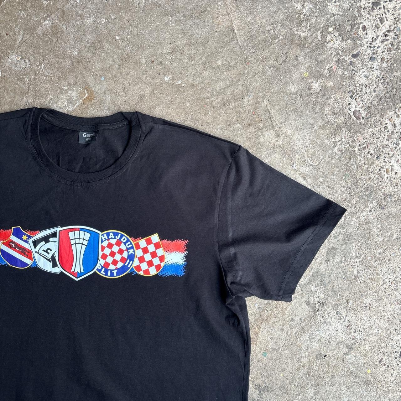 Black Croatia Graphic Football T-Shirt