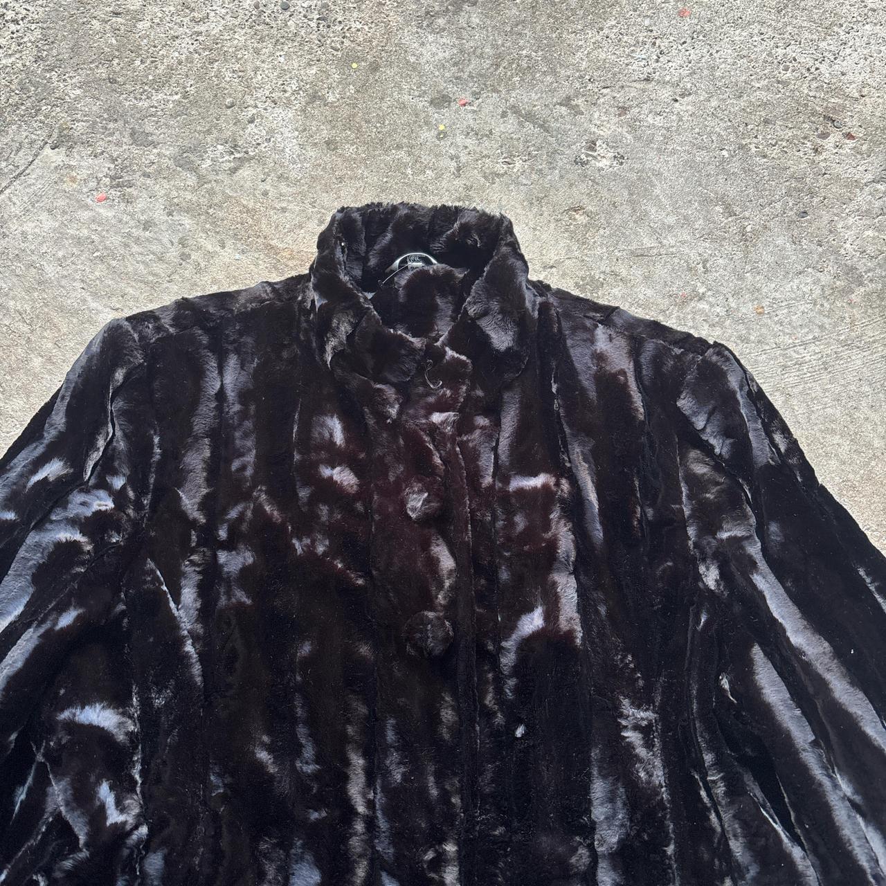 Vintage Black Klass Collection faux fur coat - oversized, lined, and with a