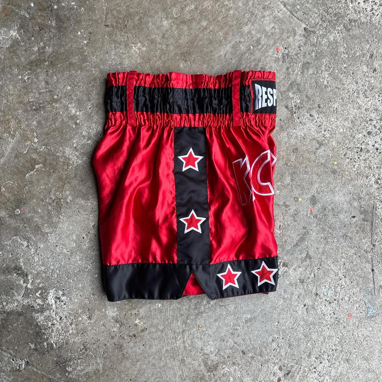 Red & Black Thai Kickboxing Shorts
