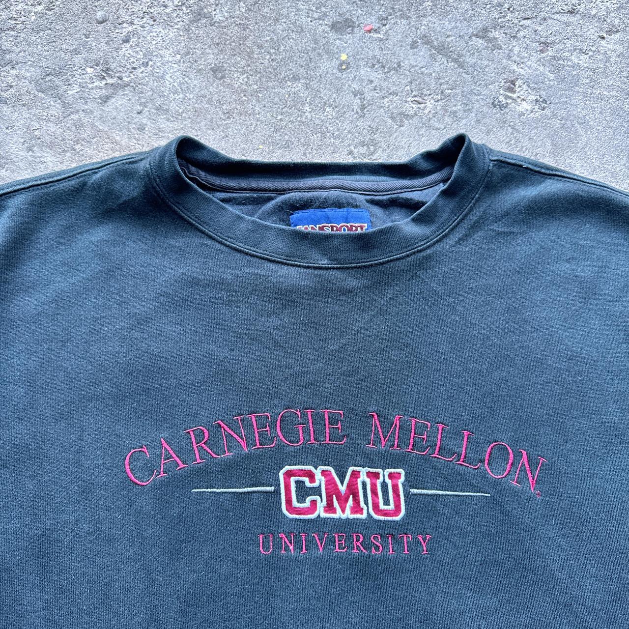 Black Jansport sweatshirt with ‘Carnegie Mellon University’ embroidered
