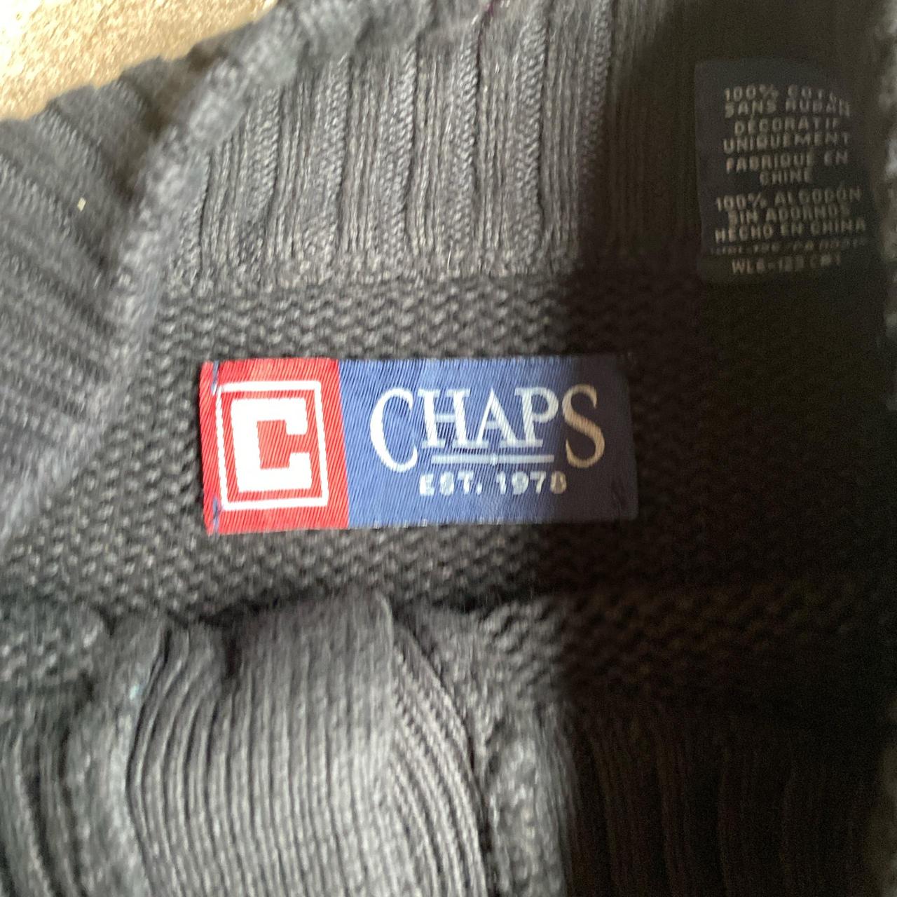 Black Chaps Button Up Knit Jumper - L