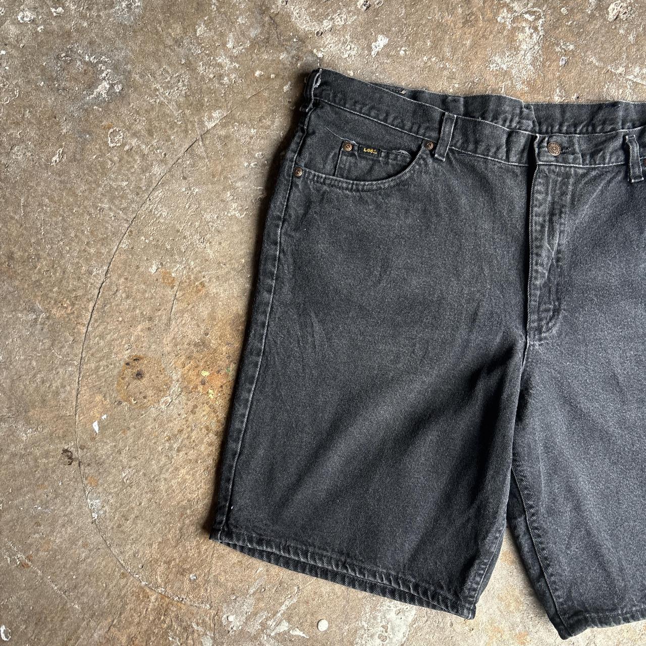 Dark Grey Denim Lee Jean Shorts