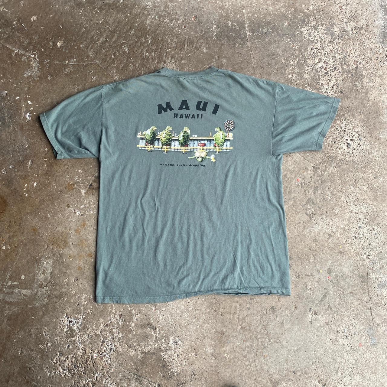 Blue/Green Maui Hawaii Graphic Bar T-Shirt