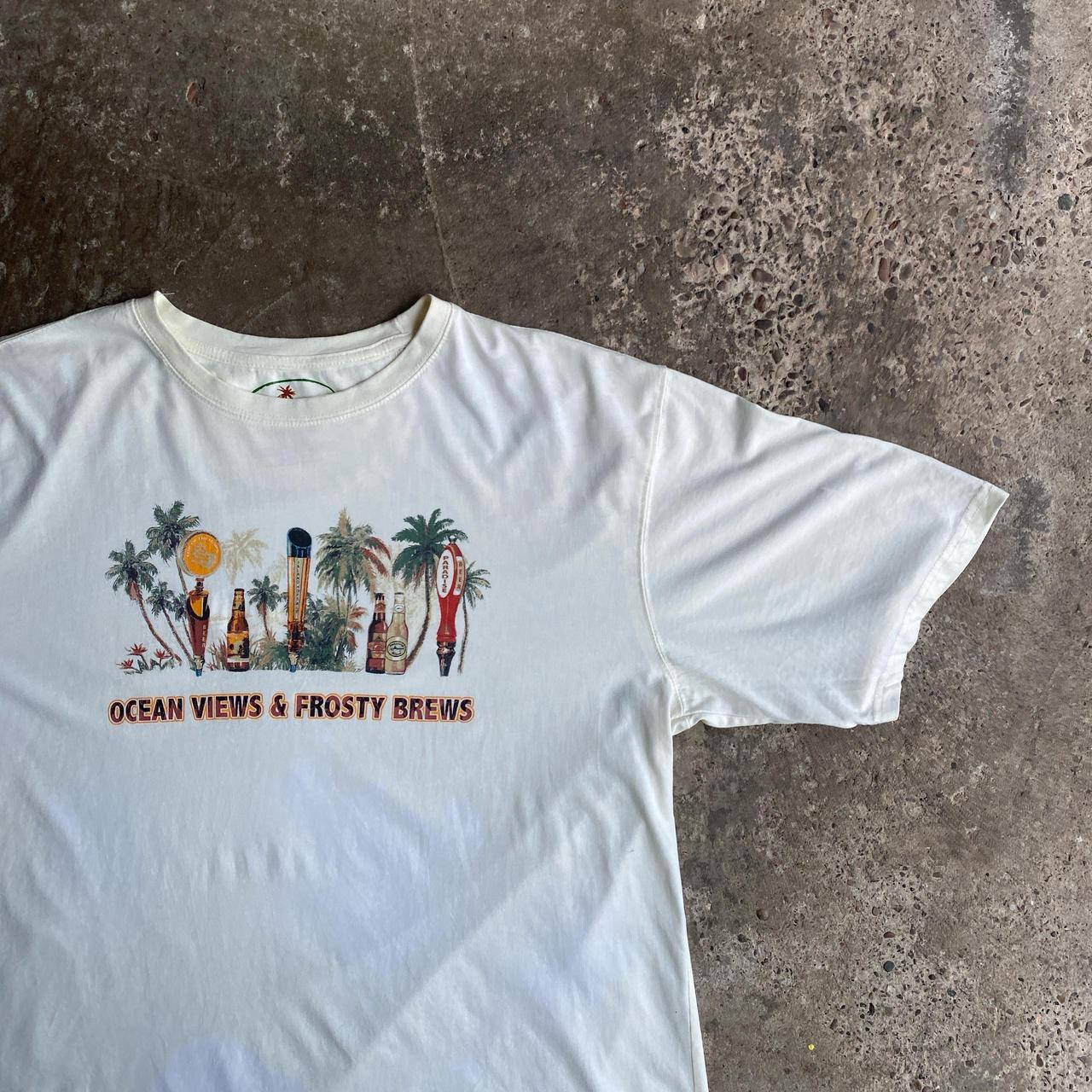 White/Cream Graphic Bar T-Shirt - 2XL