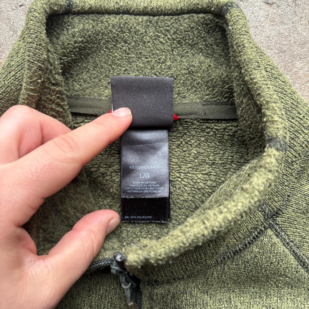 Khaki Green The North Face fleece - L