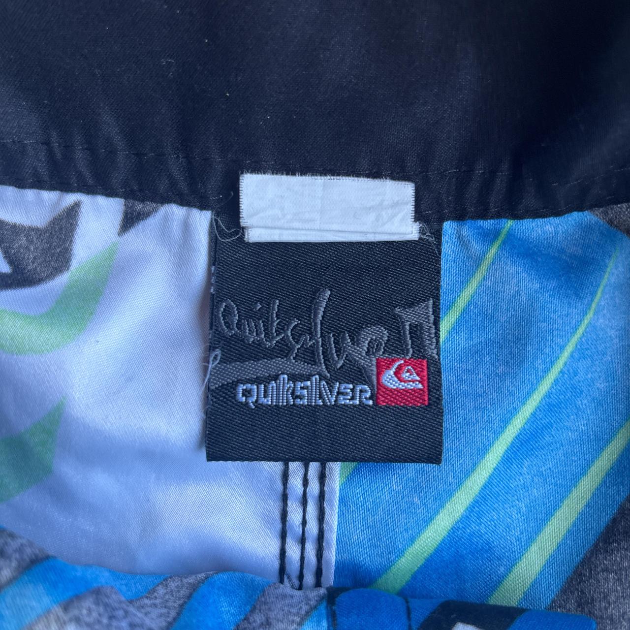 Blue & Black Patterned Quiksilver Board Shorts