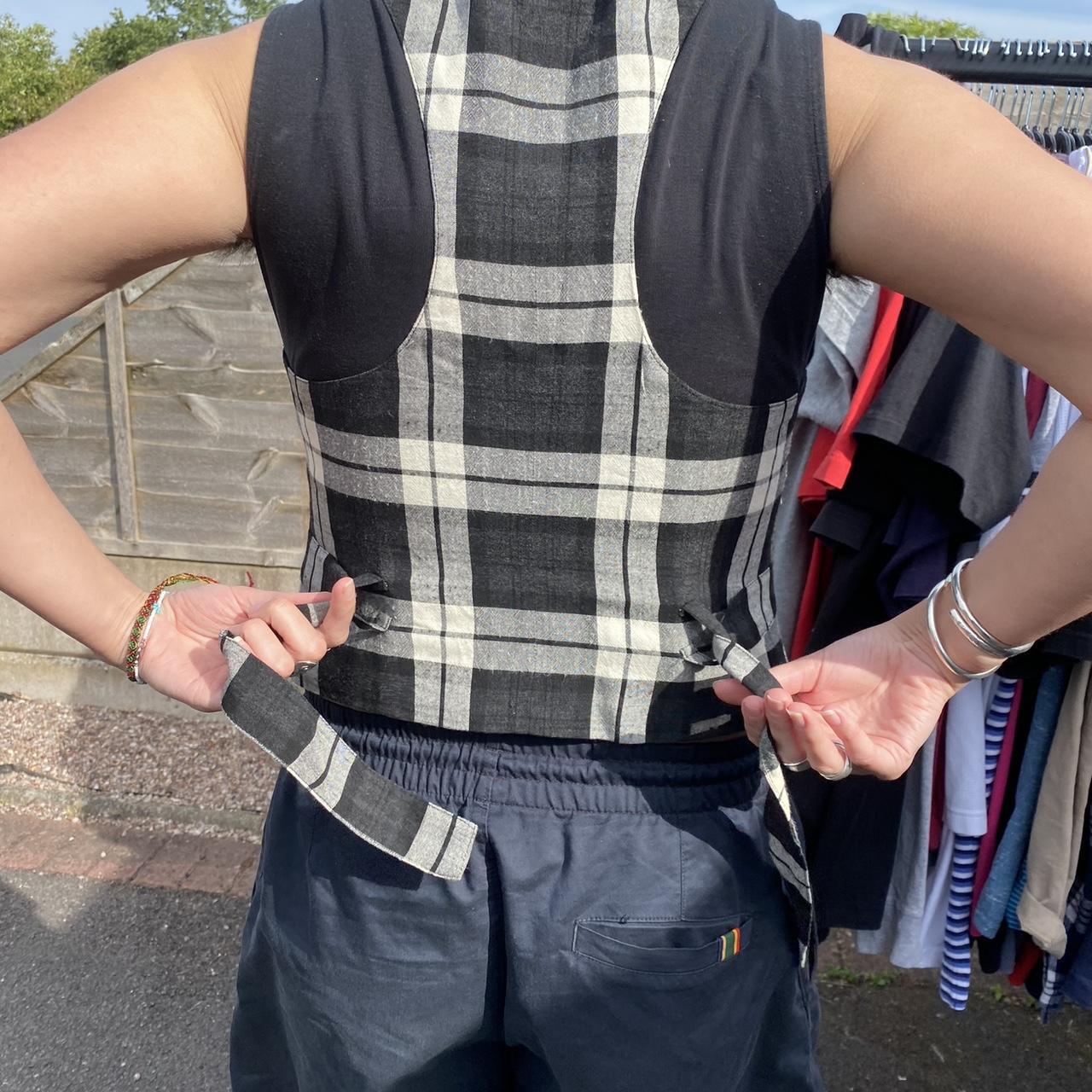Black & White Checkered Waistcoat