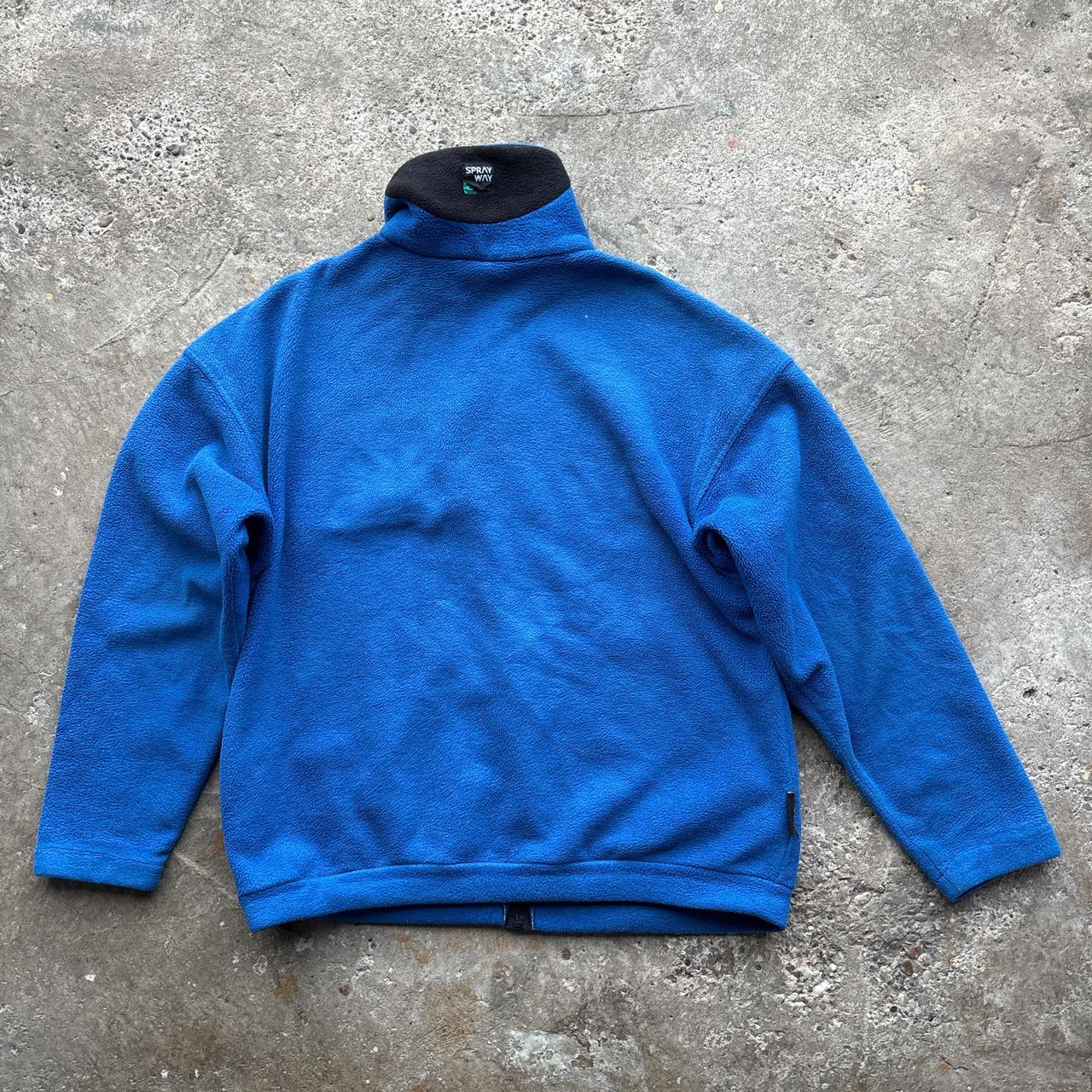 Blue Sprayway zip-up fleece jacket with embroidered logo