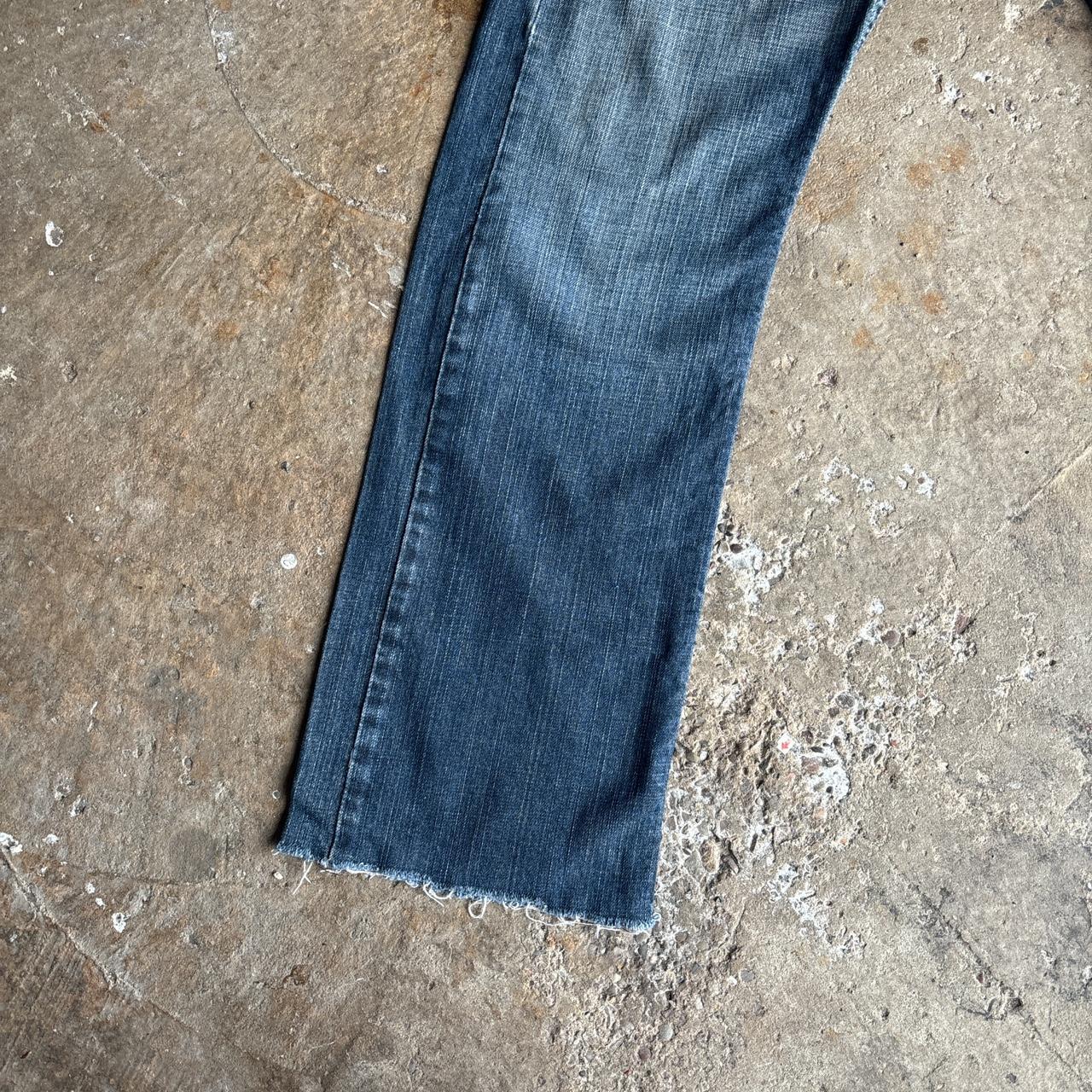 Textured Blue Denim ‘Slim Straight’ Levi’s Jeans