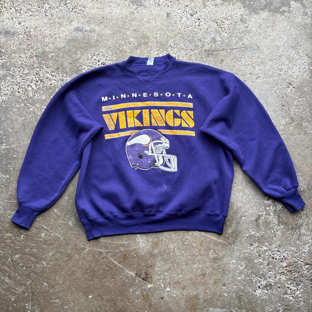 90s Purple Minnesota Vikings NFL sweatshirt - L