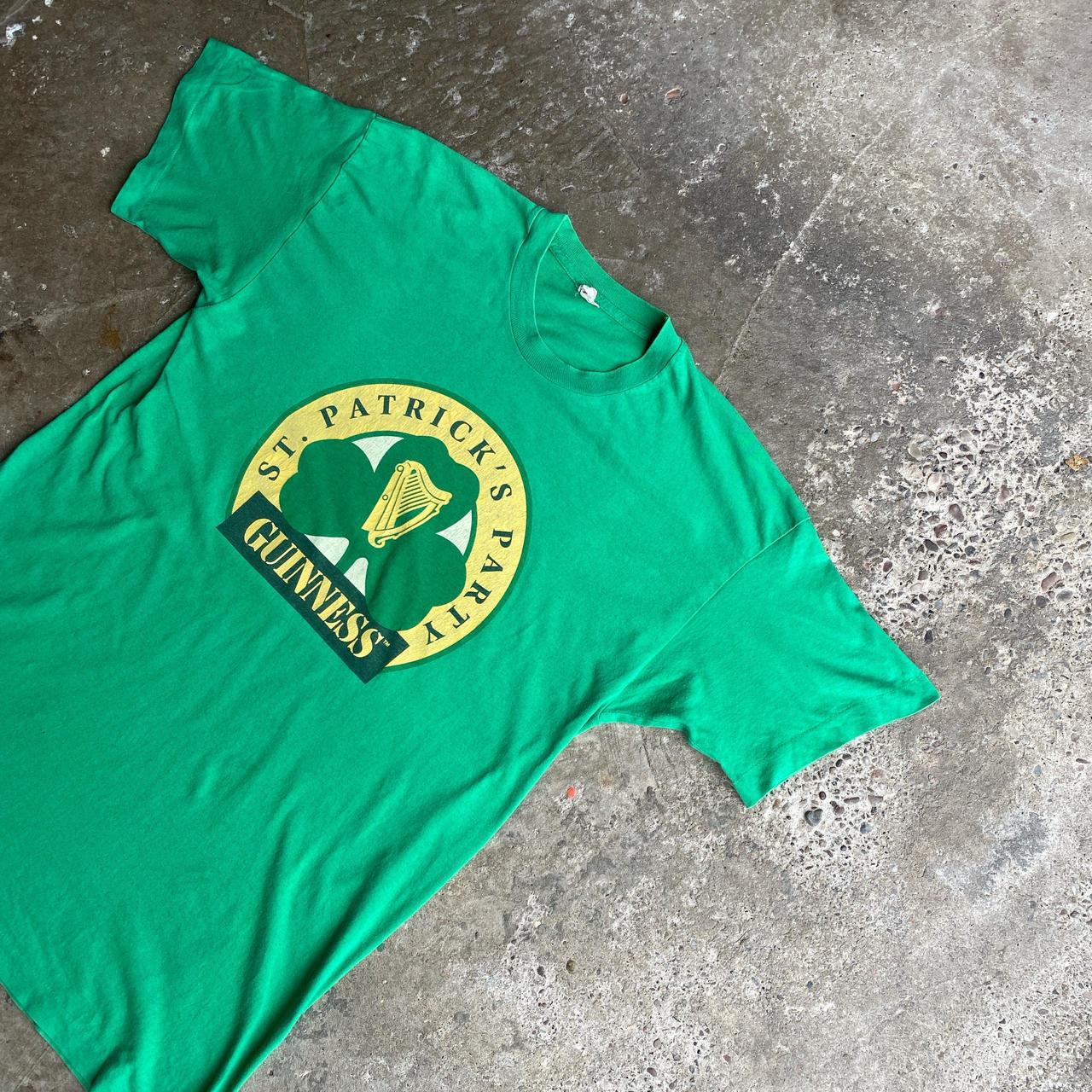 Vintage Green Guinness St Patrick’s Day Single Stitch T-Shirt