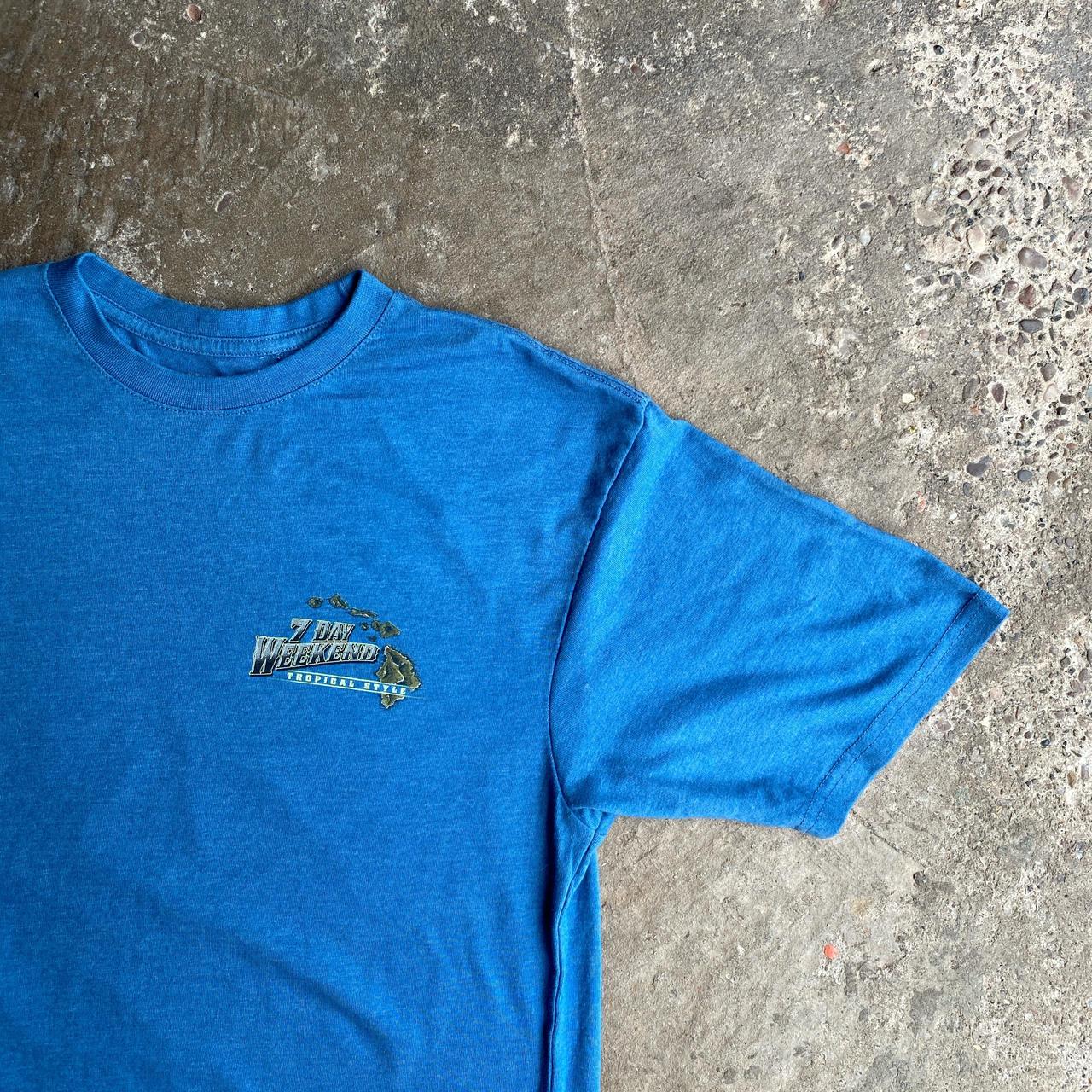 Blue Graphic ‘7 Day Weekend’ T-Shirt - M