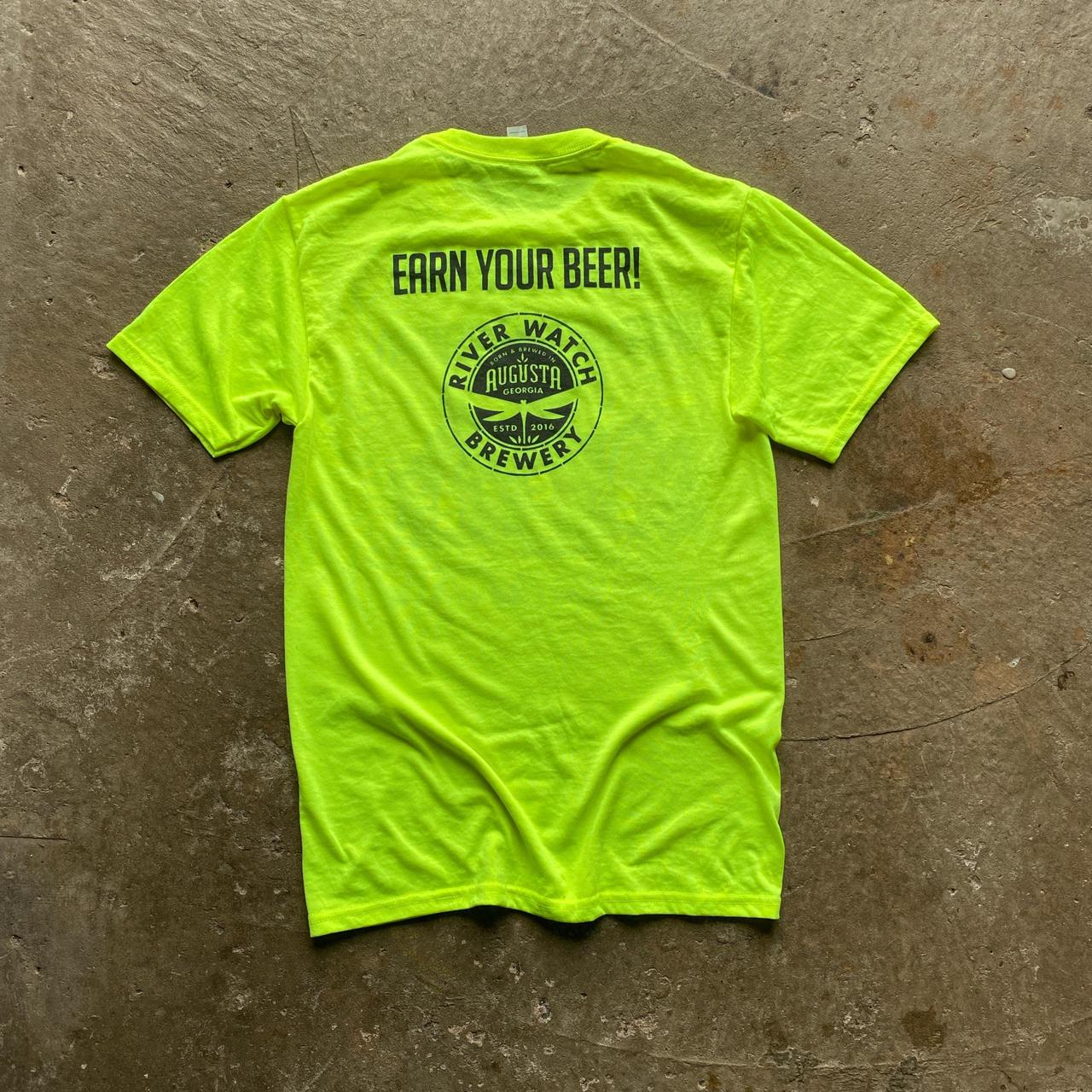 Neon green Beer Run t-shirt - S