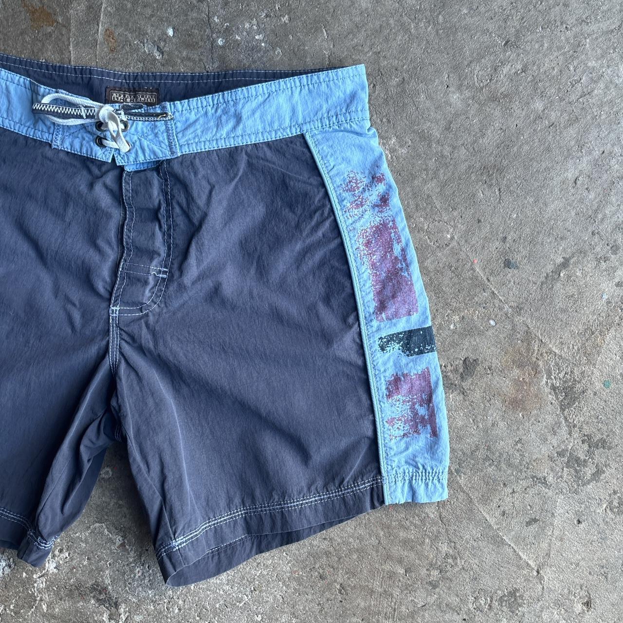 Grey/Blue Napapijri Patterned Swim Shorts
