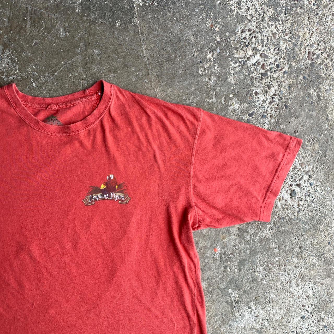 Salmon Pink Graphic Bar Newport Blue T-Shirt - L