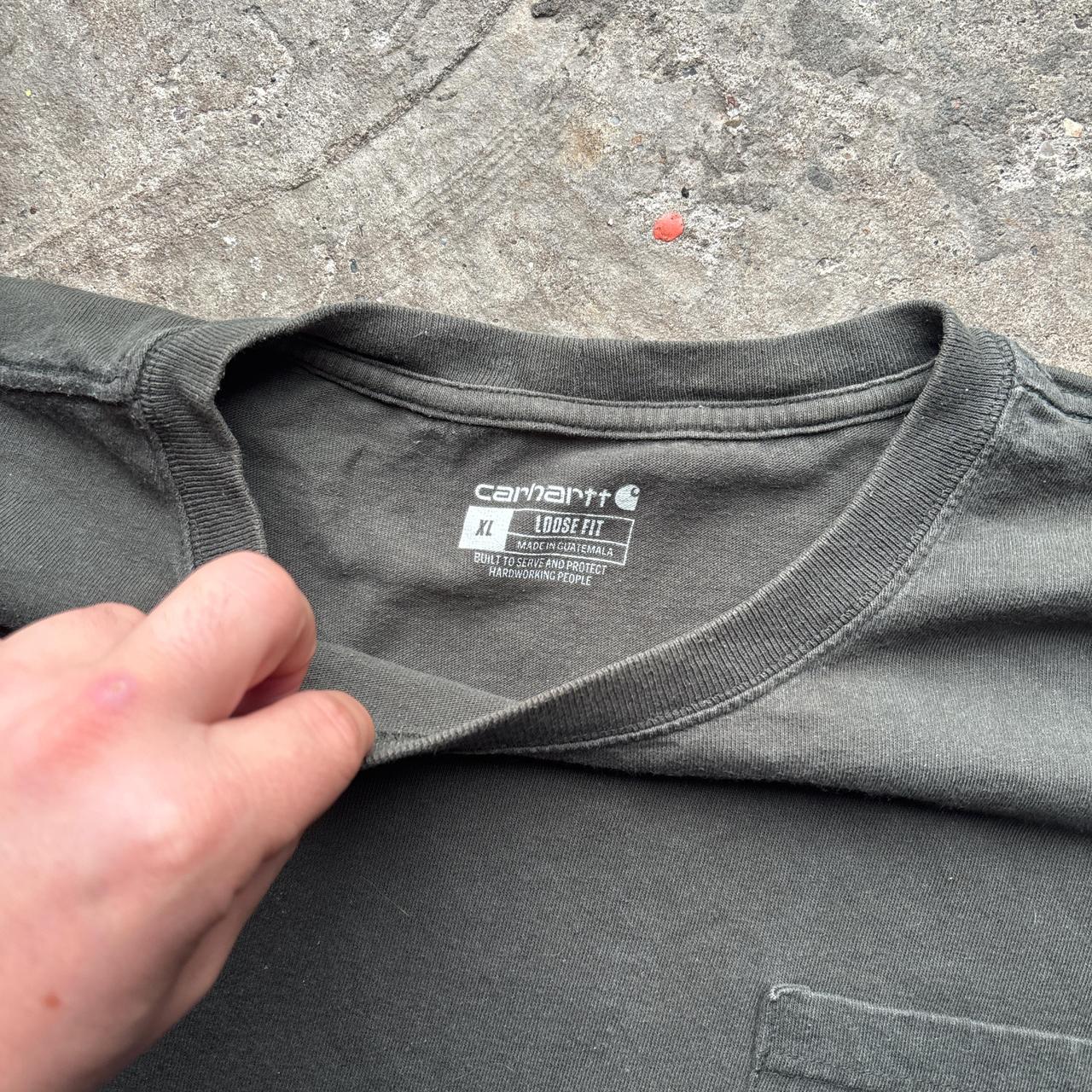 Olive Green Carhartt single pocket tee - XL