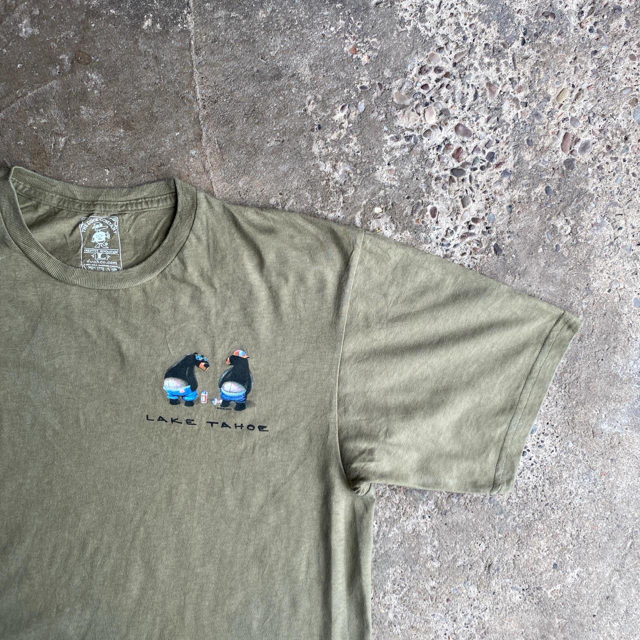 Khaki Green ‘Lake Tahoe’ Bear Graphic T-Shirt - L
