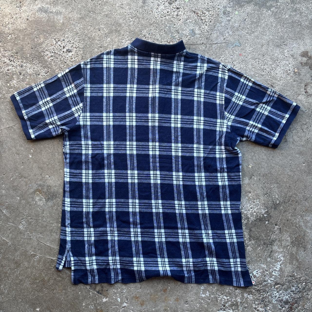 Polo Golf Ralph Lauren navy and white chequered polo shirt