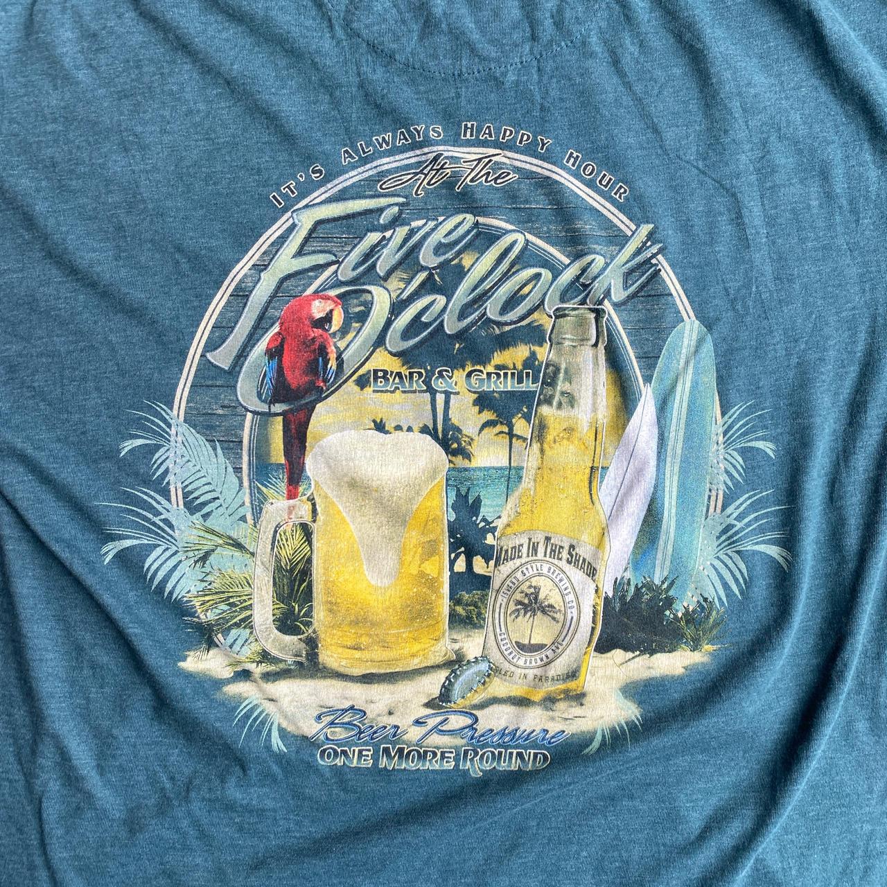 Blue ‘Five O’clock’ Bar T-Shirt
