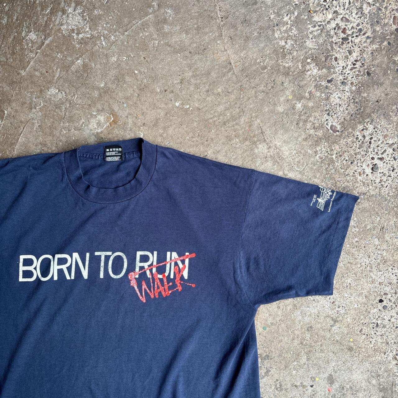 Vintage Navy Single Stitch ‘Born to Walk’ Graphic T-Shirt