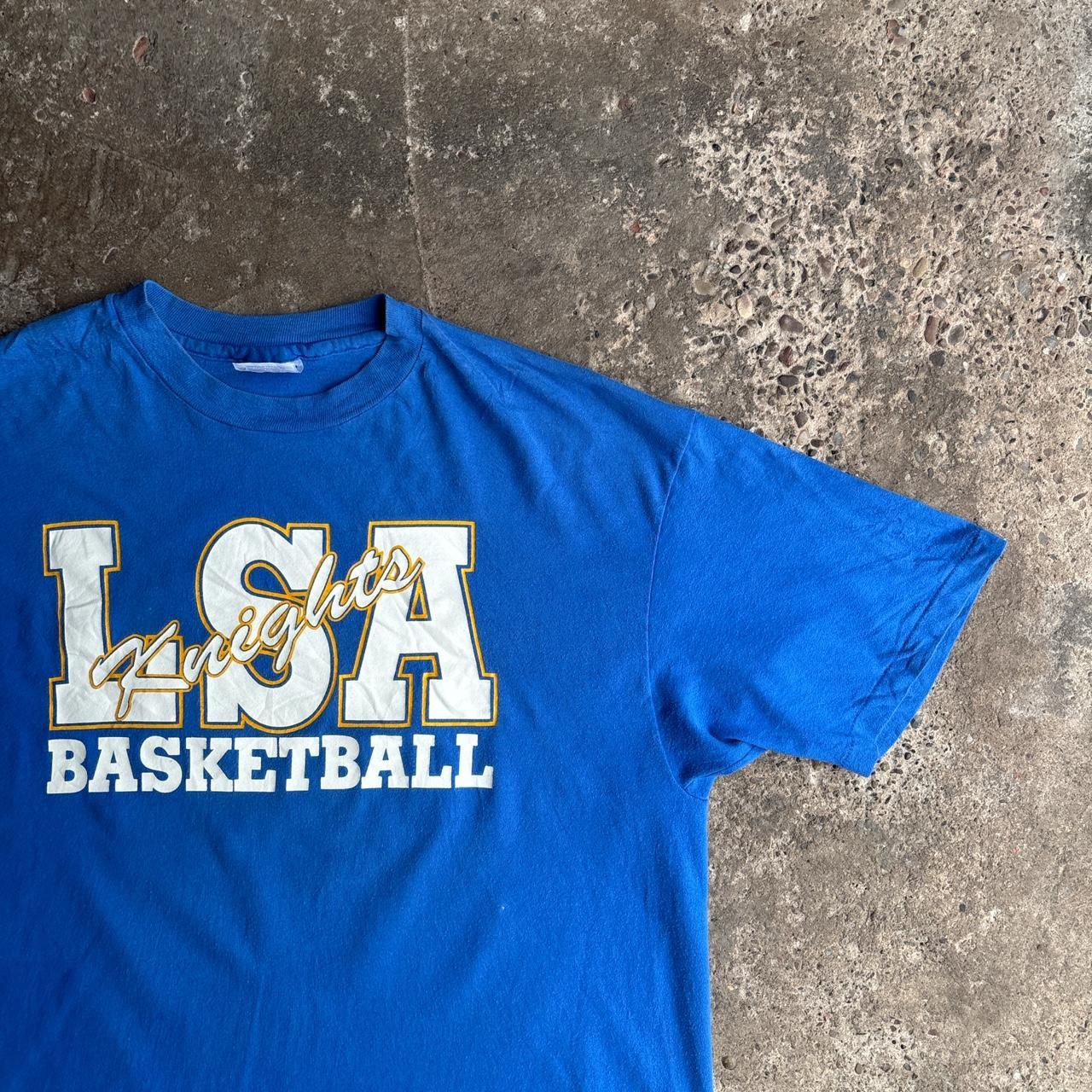 Blue LSA Basketball Single Stitch Graphic T-Shirt