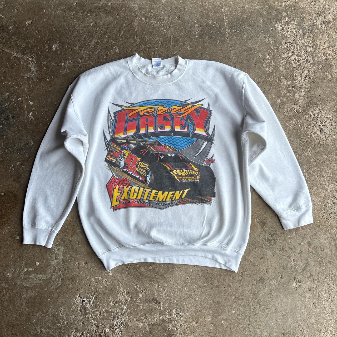 White Terry Casey NASCAR Sweatshirt - XL