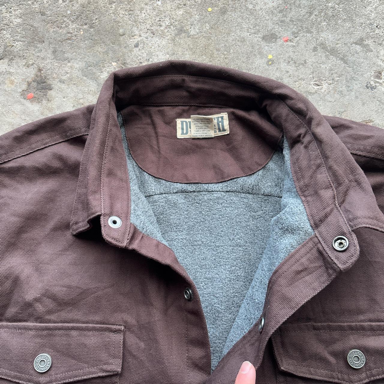 Brown workwear over shirt