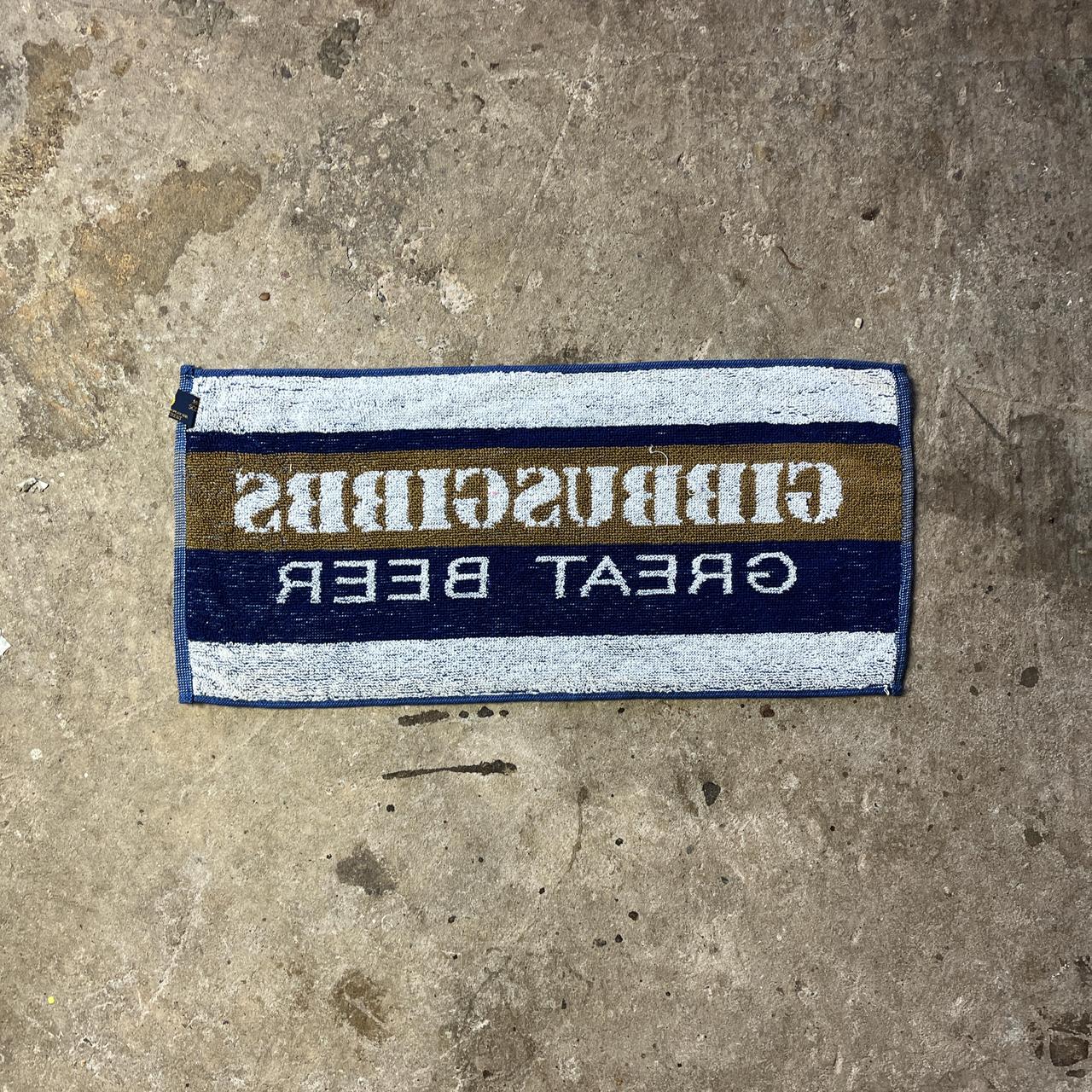 90s Blue & Gold GIBBUSGIBBS ‘Great Beer’ beer towel