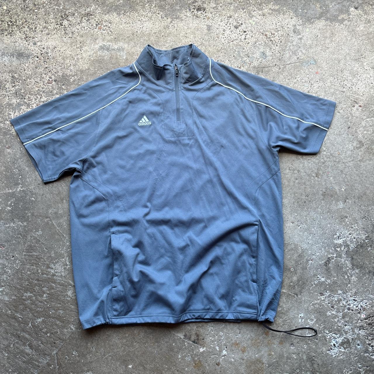 Grey adidas golf short sleeve sweatshirt