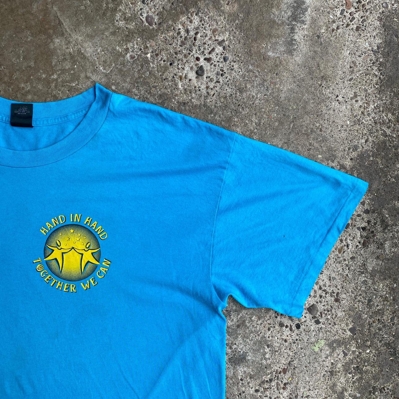 Vibrant Blue Graphic T-Shirt - 2XL