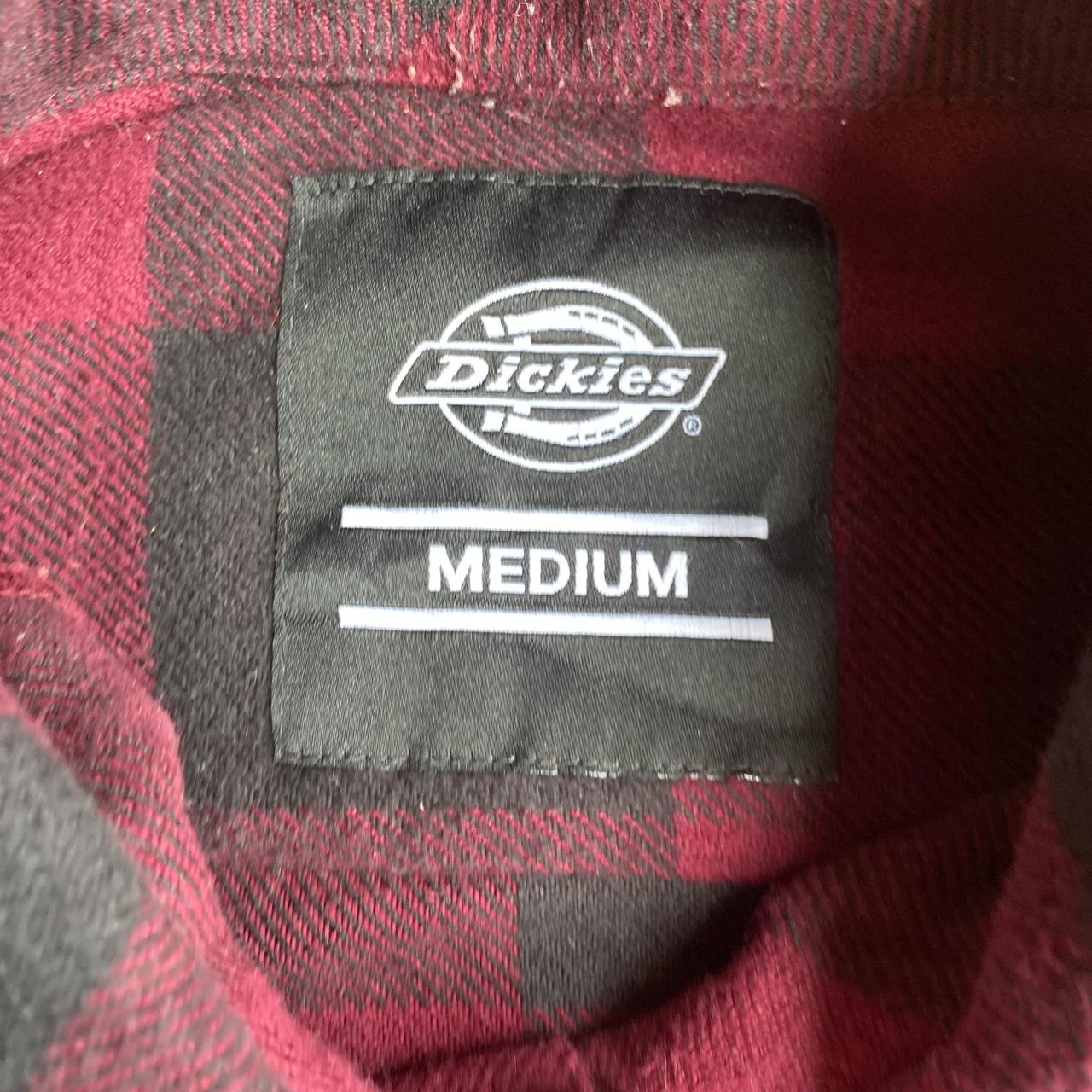 Burgundy & Black Checkered Dickies Shirt - M