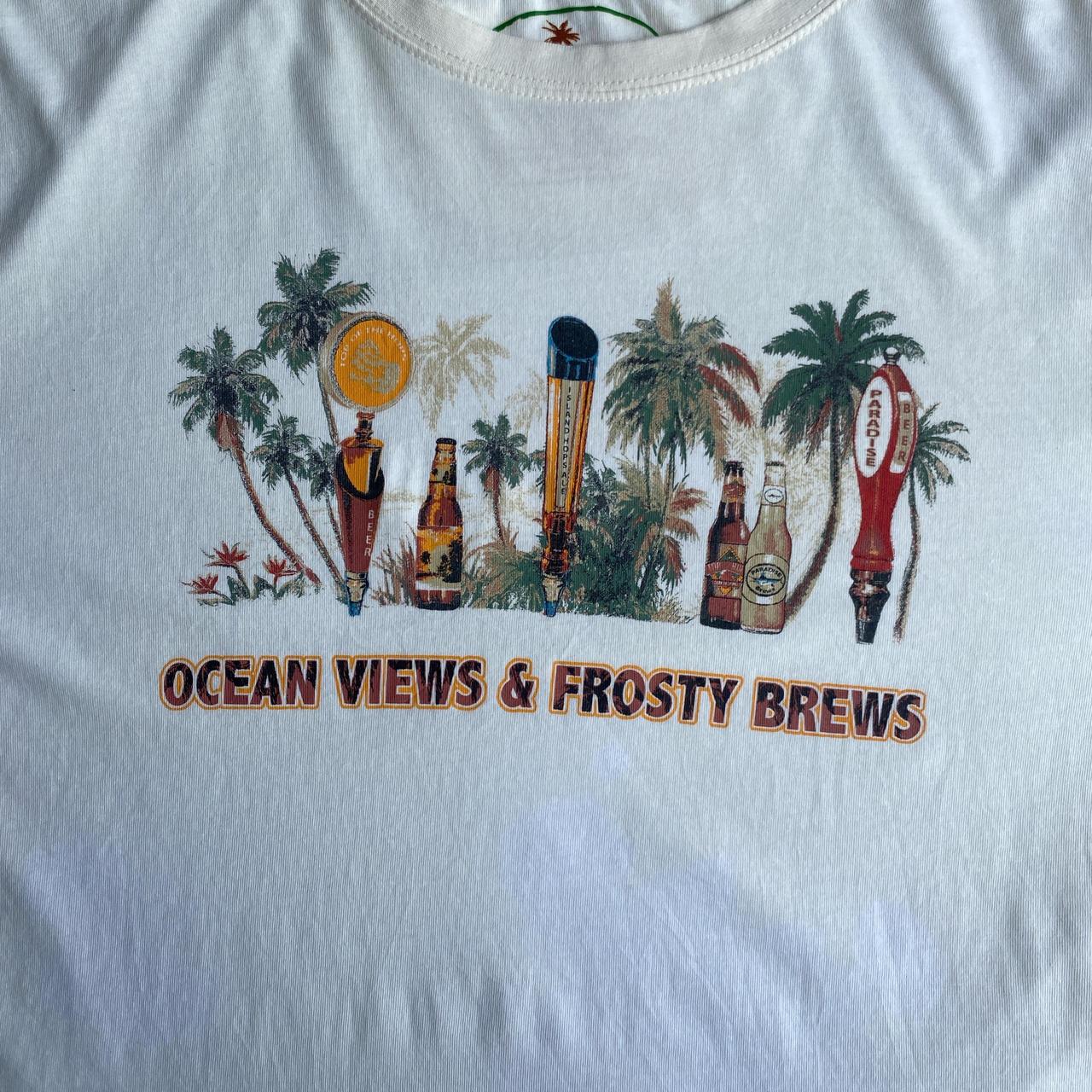 White/Cream Graphic Bar T-Shirt - 2XL