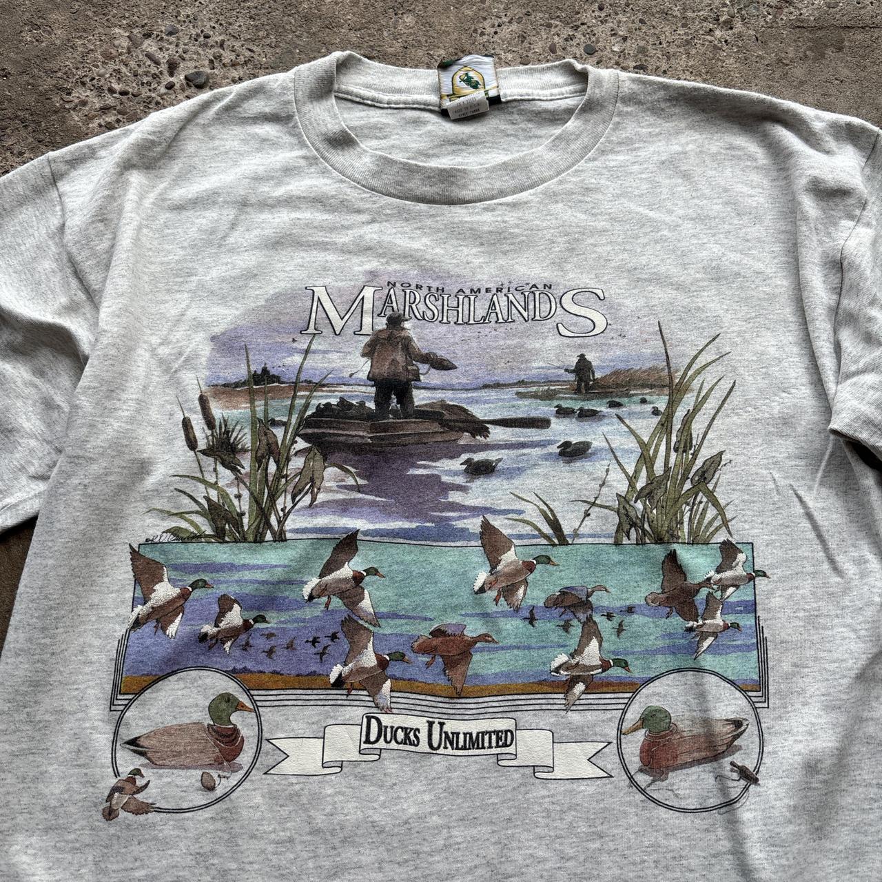 Grey Ducks Unlimited single stitch graphic t-shirt - L