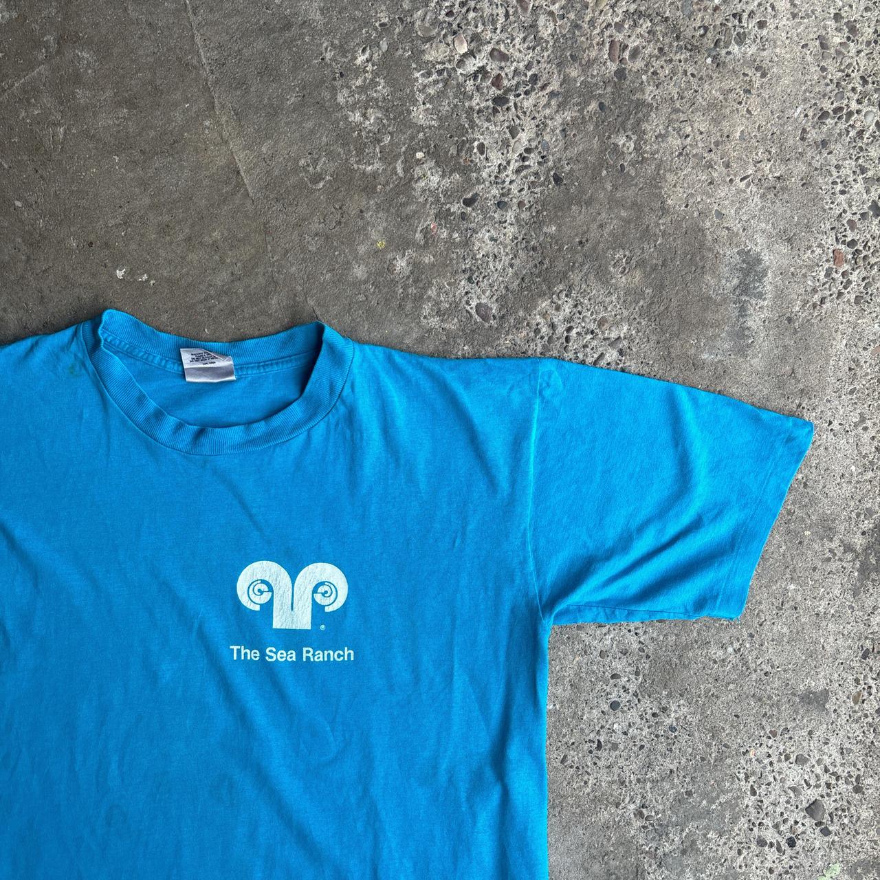 Vibrant Blue ‘The Sea Ranch’ Single Stitch T-Shirt - XL