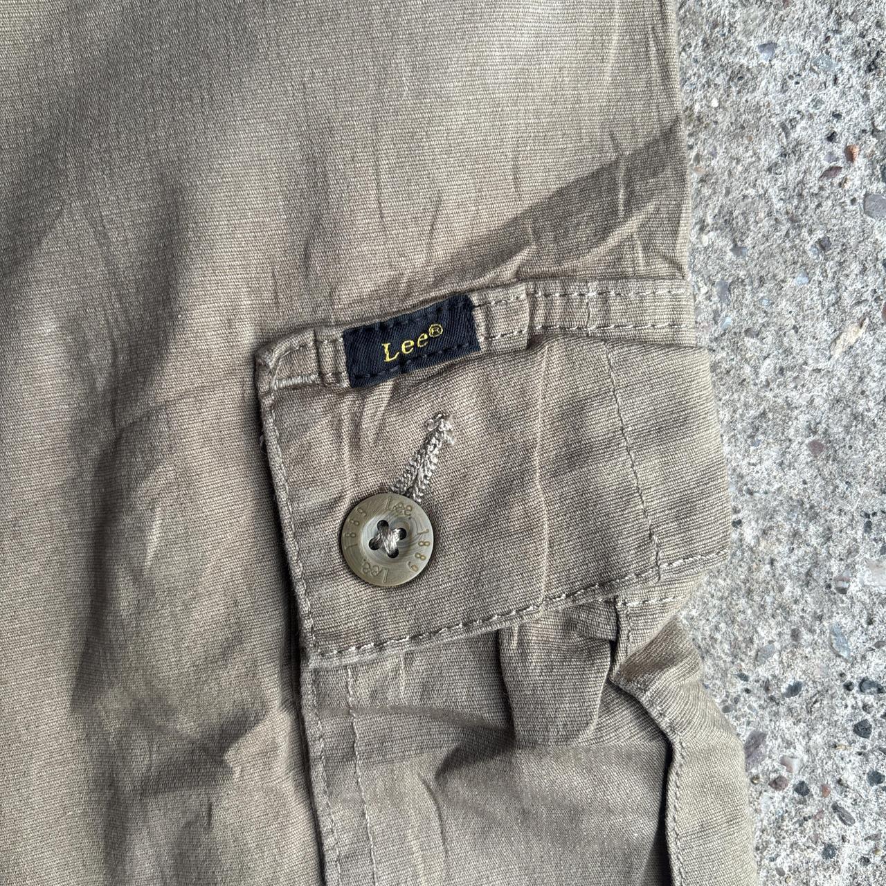 Khaki Green Lee Cargo Shorts