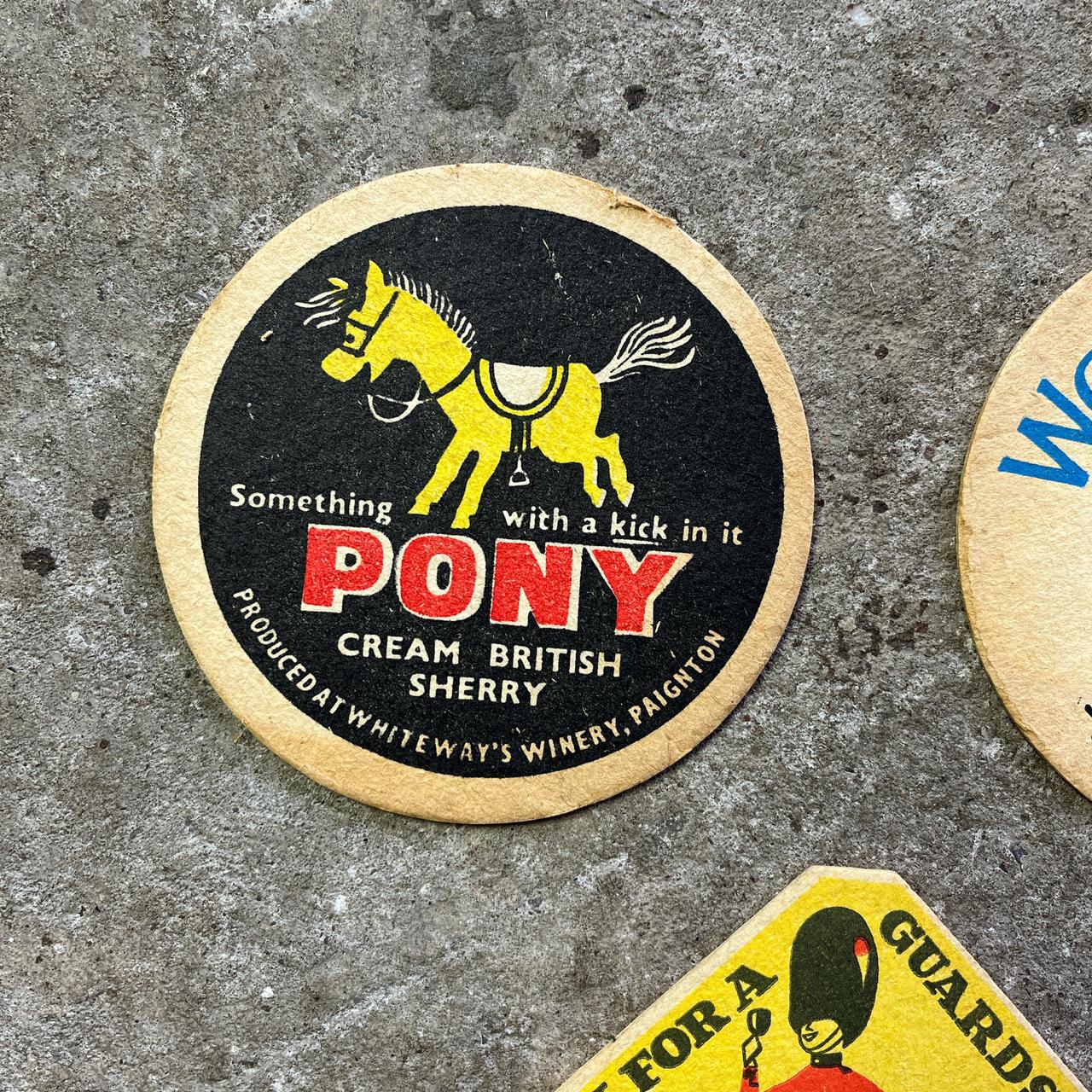 Vintage beer mat collection (group of 3)