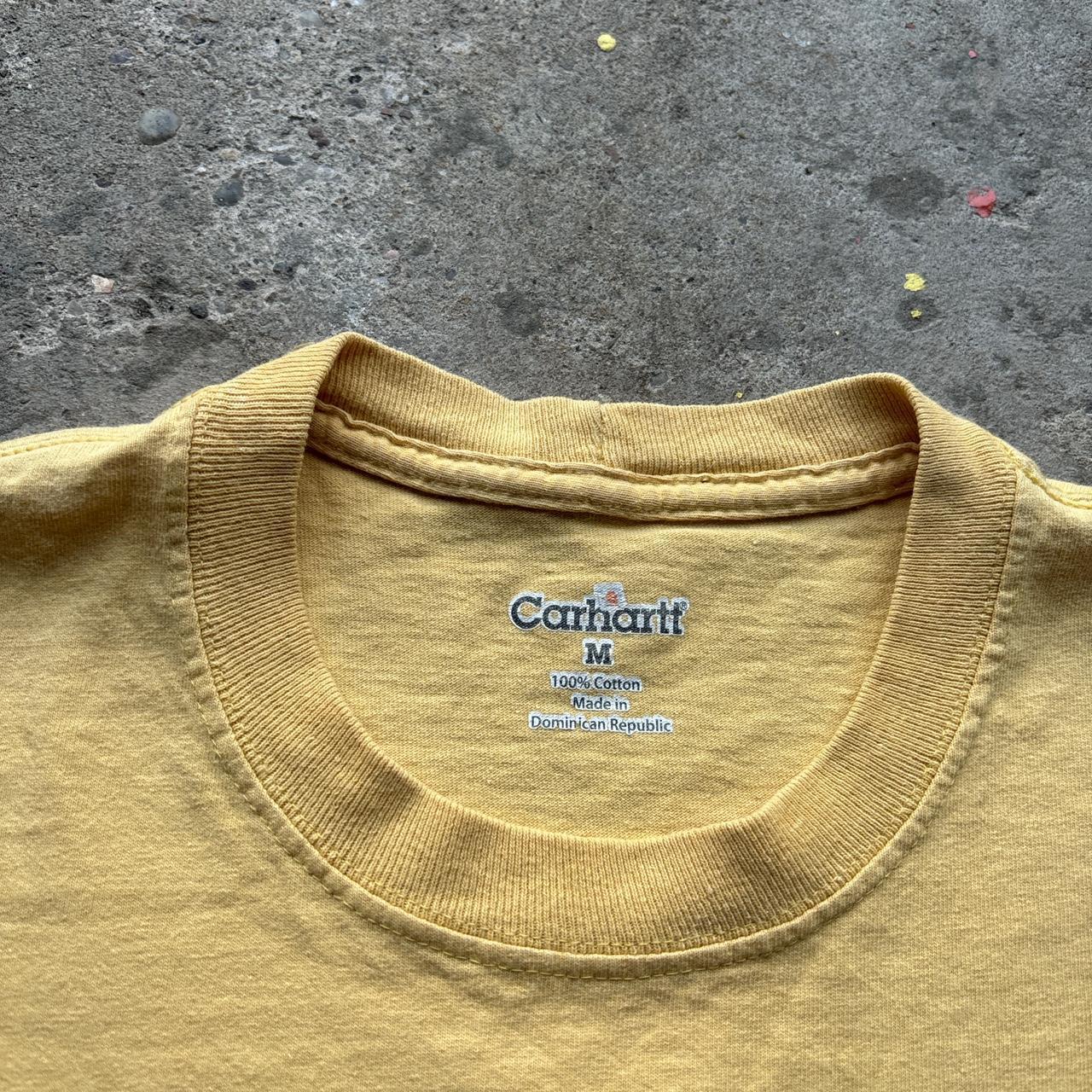 Vintage yellow Carhartt single pocket t-shirt - M
