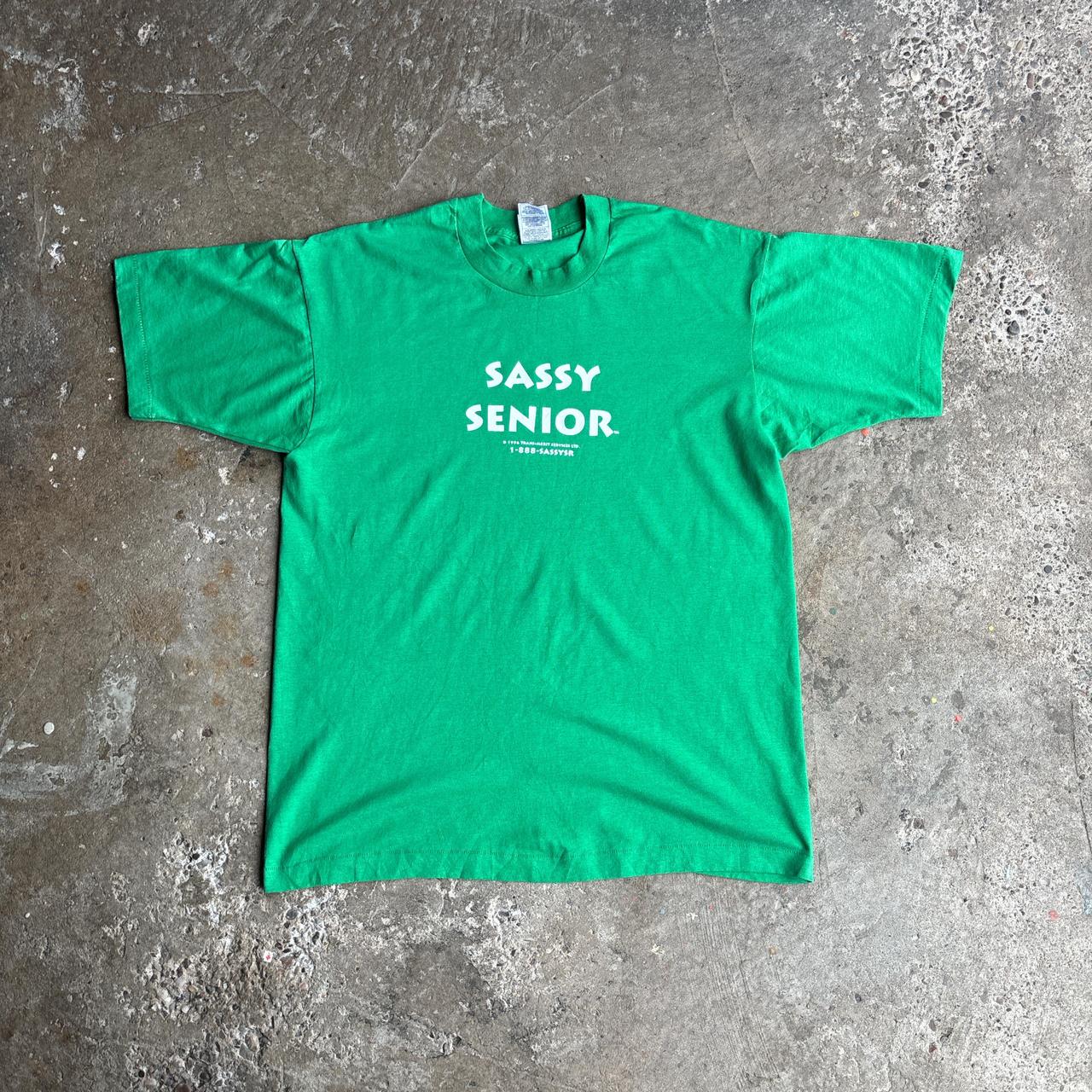 Vintage Green Single Stitch ‘Sassy Senior’ T-Shirt