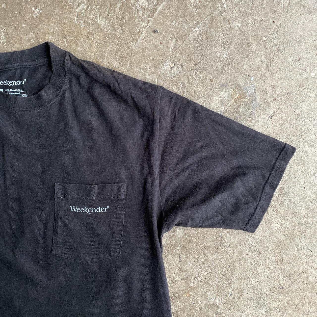 Black ‘Weekender’ Single Pocket T-Shirt w/ Back Print