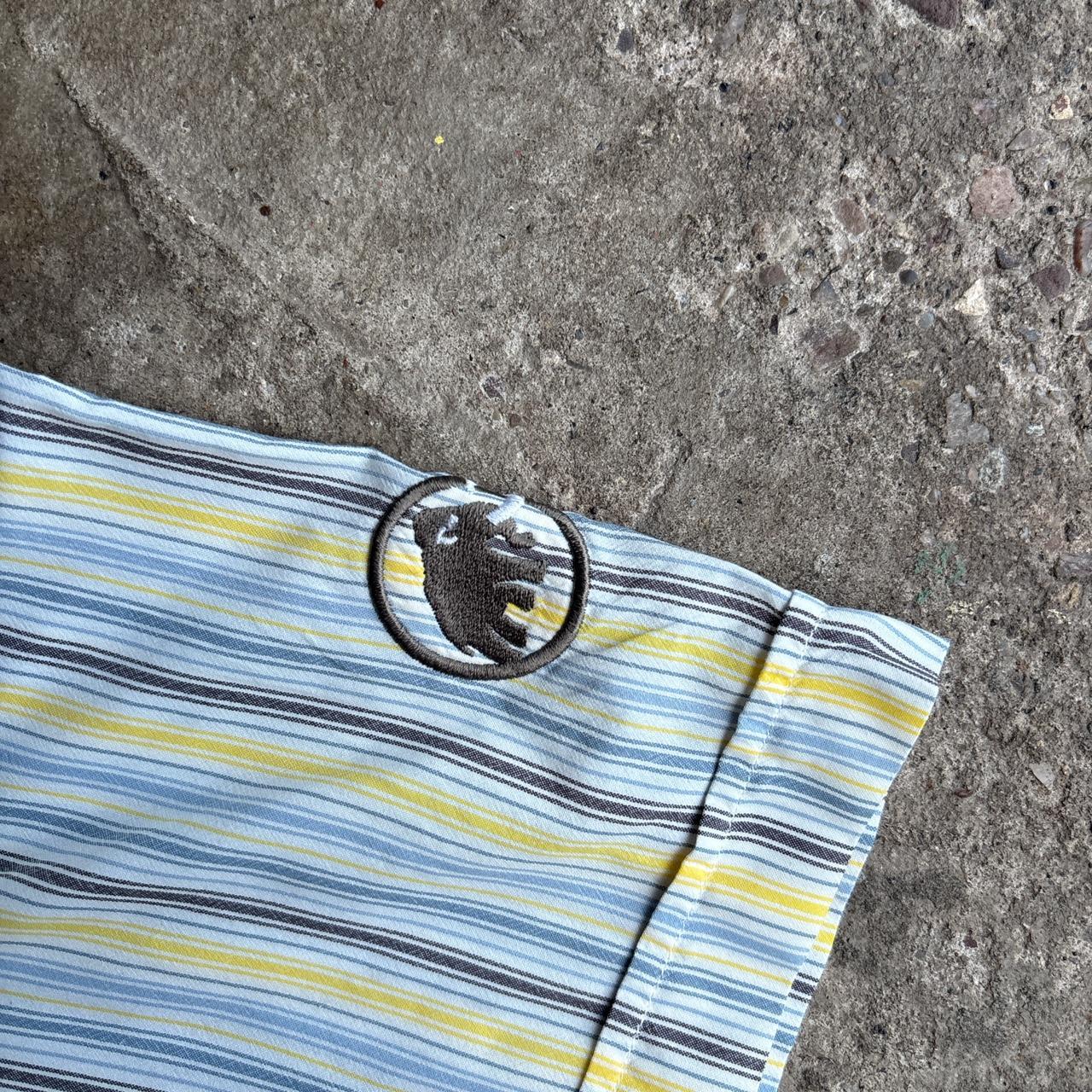 White Striped Mammut Short-Sleeve Shirt