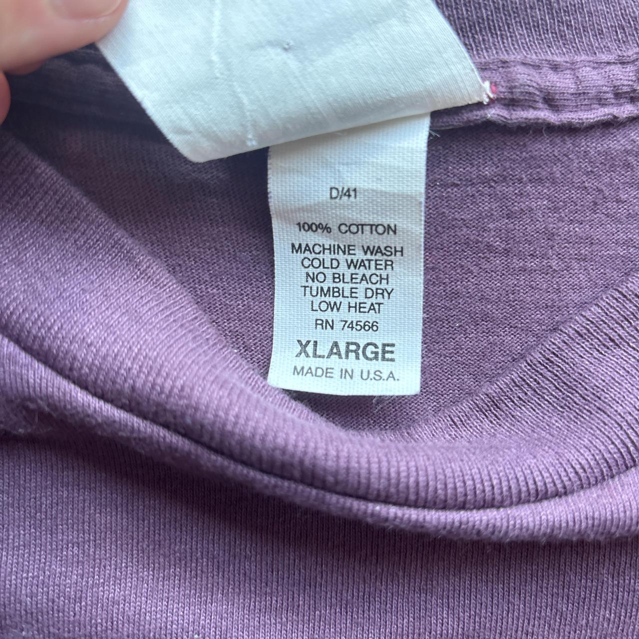 Purple Single Stitch Graphic Football T-Shirt