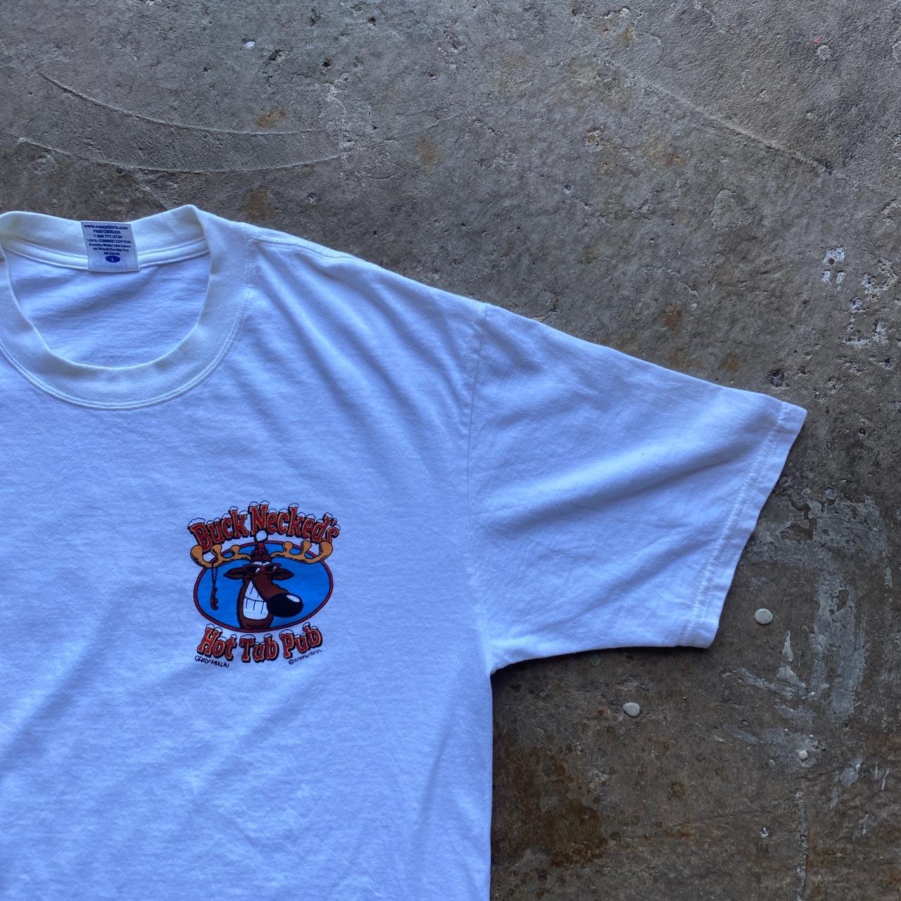 White Graphic ‘Buck Necked’s’ Vintage T-Shirt
