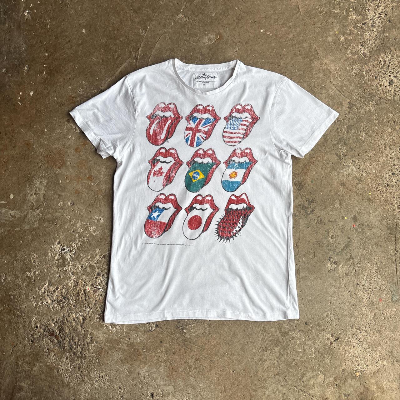 White Graphic Rolling Stones T-Shirt - L