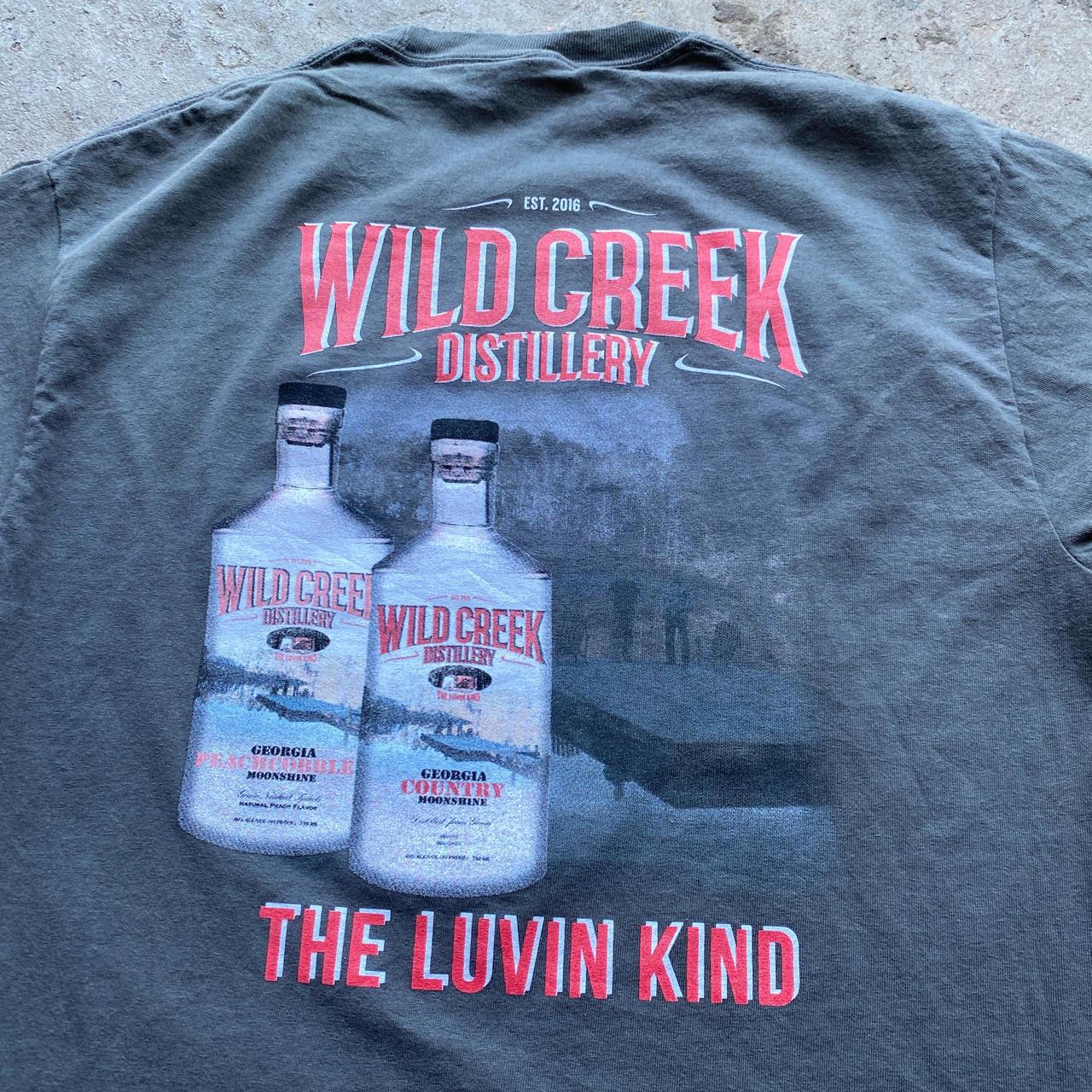 Grey and red Wild Creek Distillery tee