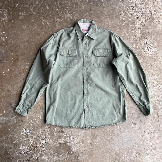 Green Wrangler Cotton Long-Sleeve Shirt - M