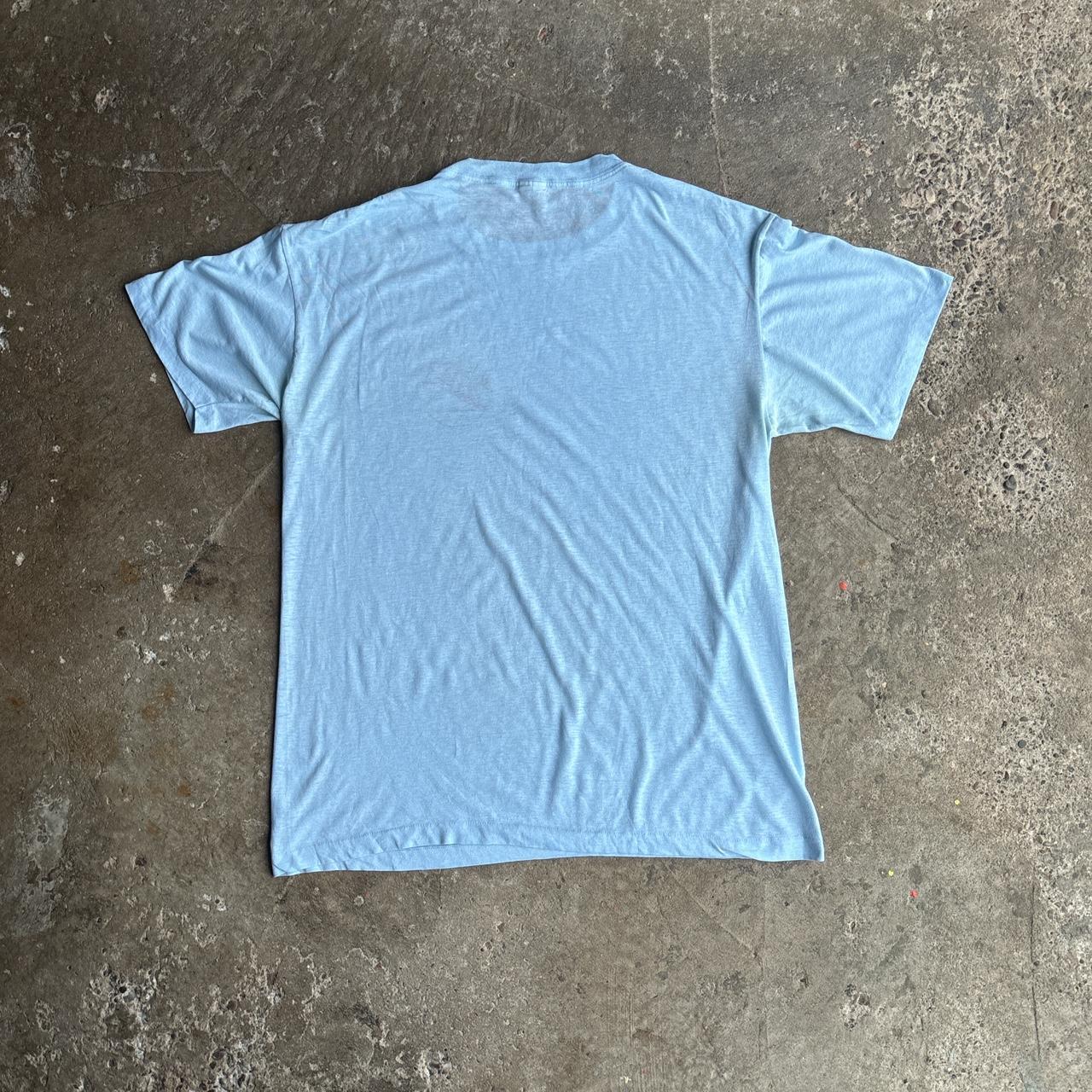 Light Blue Vintage Single Stitch Graphic T-Shirt