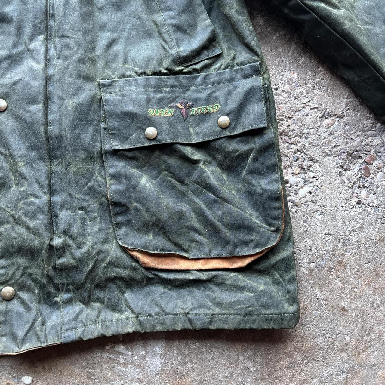 Openfield Green Waxed jacket with removable hood