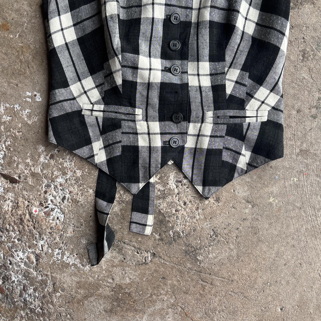 Black & White Checkered Waistcoat