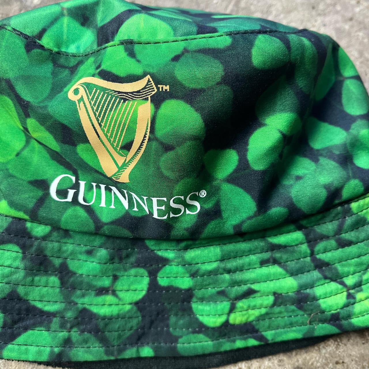 Guinness reversible bucket hat with 3 leaf clover print