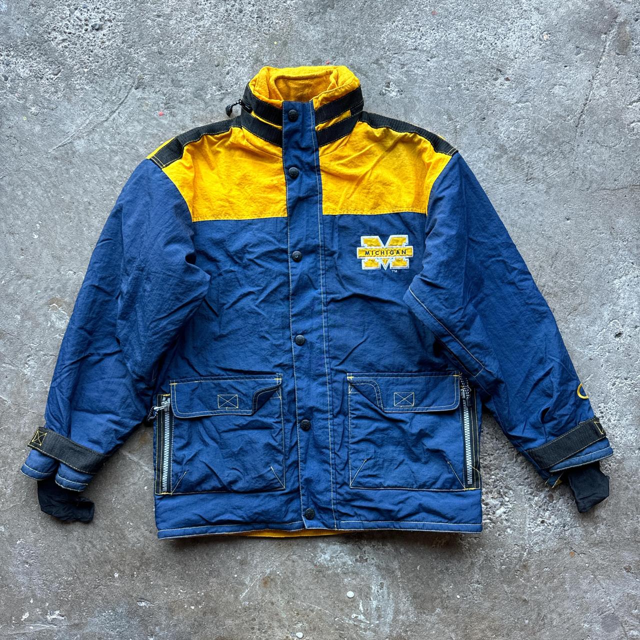 Vintage Champion Michigan Wolverines jacket with soft quilted and fleece lining